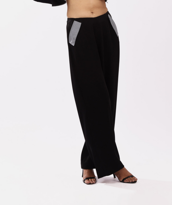 Houndstooth luxe trouser