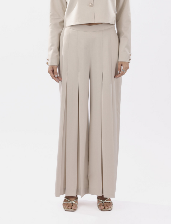 Ivory pleats trouser