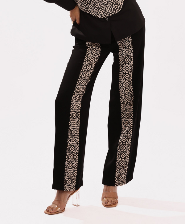 Noir pattern trouser