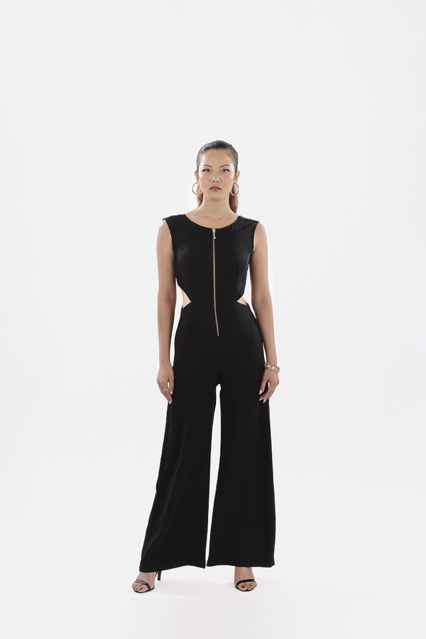 Noir zip jumpsuit